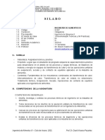 Syllabus de Ingenieria Alimentos III - 2023 N