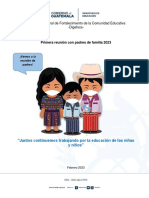 Guía para El Director de La Escuela Primera Reunion de Padres 2023