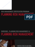 Planning Risk Management