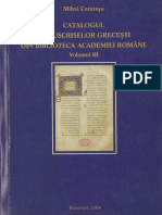 Caratasu Catalogul-Manuscriselor-Grecesti vol-III 2004