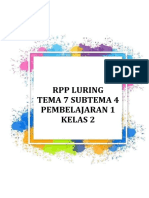 RPP Luring Tema 7 Subtema 4 Pembelajaran 1 Kelas 2