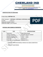 N Heptanol Specs