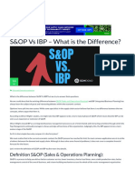 What Is The Difference Between S&OP Vs IBP