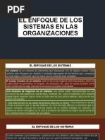 El Enfoque de Los Sistemas en Las Organizaciones Expocicion Final