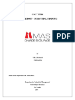 Industrial Training Report - MAS Intimates Silueta (PVT) Ltd.