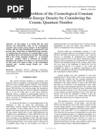 Solving The Problem of The Cosmological Constant and Vacuum Energy Density by Considering The Cosmic Quantum Number