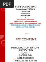 Introduction To Soft Computing