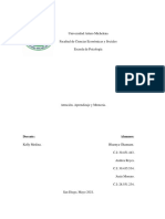 Atención, Aprendizaje y Memoria. Procesos Psicológicos Básicos.