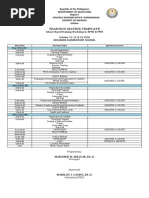 Slac Training Matrix Template