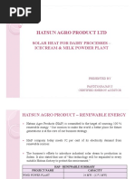 Hatsun Agro Solar Heat For Dairy Processes