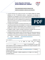 Declaracion de Consentimientos de Padre de Familia 2023