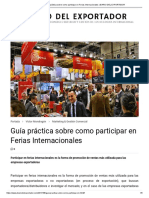 Guía Práctica Sobre Como Participar en Ferias Internacionales - DIARIO DEL EXPORTADOR