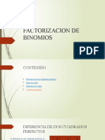 Factorizacion de Binomios