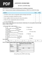 11a3+11a5 Listening Exercises