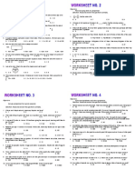 WORKSHEETS in Mathematics FOR SECOND QUARTER