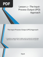 Lesson 2 - The Input-Process-Output (IPO)