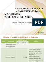 Evaluasi Capaian Indikator Kinerja Administrasi Dan Manajemen Puskesmas Wiradesa