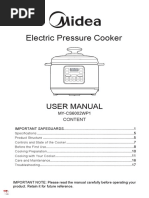 Midea MY-CS6002WP1 Electric Pressure Cooker User Manual