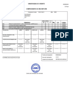 Universidad de Oriente: Carnet: Nombre: Facultad: Carrera: Plan: Asignaturas U.V Estatus Mat. Adici On Retir o