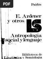 Ardener, Edwin (1971) Antropología Social y Lenguaje