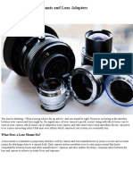 Camera Lens Sizes, Mounts & Adapters