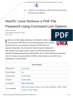 HowTo - Linux Remove A PDF File Password Using Command Line Options