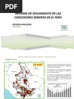 Informe de Concesiones Mineras en La Región Ayacucho