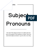 Subject Pronouns 