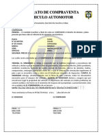 Contrato de Compraventa Vehiculo Automotor