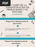 El Campo de La Administracion de Operaciones y Su Estudio