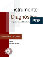 Examen Diagnostico Matematicas 1 Ciclo Escolar 2021 2022 VF