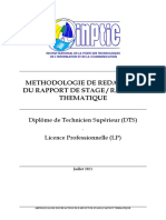 Methodologie Redaction Rapport DTS LP