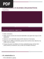 Chapter 5 - Stakeholders in Business Organisations