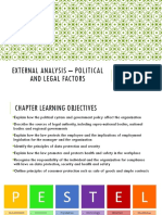 Chapter 6 - External Analysis - Political and Legal Factors