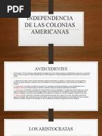 Independencia de Las Colonias Americanas