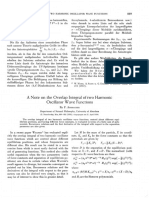 Overlap Integral of Harmonic Oscillator Wavefunctions