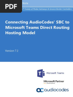 Connecting Audiocodes SBC To Microsoft Teams Direct Routing Hosting Model Configuration Note