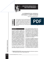 Sanchez Zapata Ronni David. La Suspension Del Contrato de Trabajo Clases y Causales.