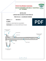 Practica No 1 Calibrador Vernier