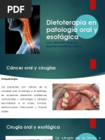 Dietoterapia en Patología Oral y Esofágica