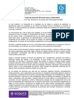 Declaracion de Fomento Del Buen Trato y Fraternidad