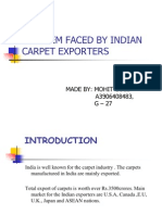 Problem Faced by Indian Carpet Exporters