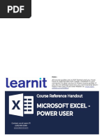 Excel - Power User