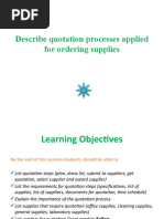 Session 03 Quatation Process For Ordering Supplies