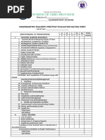 Kinder Teacher Evaluation Checklist Edited