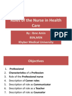 Roles of The Nurse in Health Care