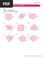 Third Space Learning Area of A Quadrilateral GCSE Worksheet 1