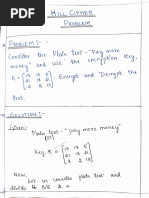 Hill Cipher Problem