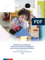 Planificacion y Evaluacion Ministerio Educ 2018