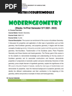 Week14 Module - Transfrormation of Euclidean Plane